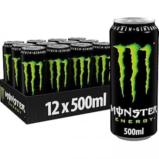 MONSTER ENERJİ İÇECEĞİ 500ML*12AD ORİGİNAL MONSTER ENERJİ İÇECEĞİ 500ML*12AD ORİGİNAL
