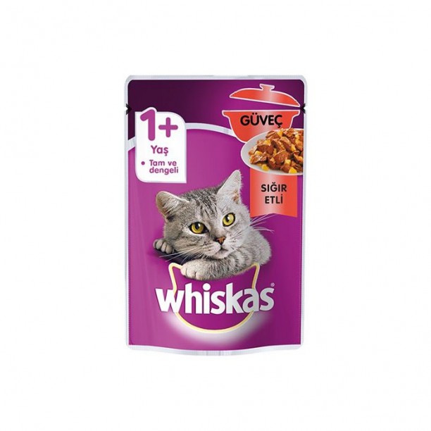 WHİSKAS KEDİ MAMASI 85GR BİFTEKLİ WHİSKAS KEDİ MAMASI 85GR BİFTEKLİ
