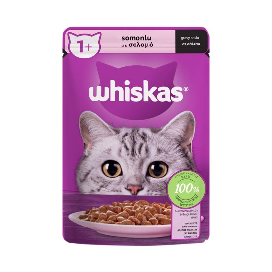 WHİSKAS KEDİ MAMASI 85GR SOMONLU WHİSKAS KEDİ MAMASI 85GR SOMONLU