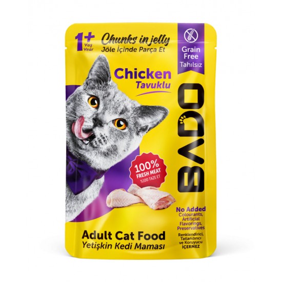 BADO KEDİ MAMASI 85GR TAVUK ETLİ BADO KEDİ MAMASI 85GR TAVUK ETLİ