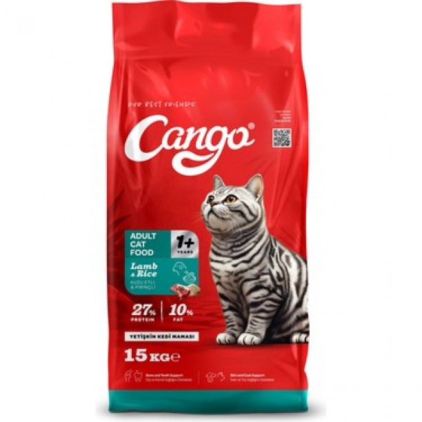 CANGO KEDİ MAMASI 15KG KUZU ETLİ PİRİNÇLİ CANGO KEDİ MAMASI 15KG KUZU ETLİ PİRİNÇLİ