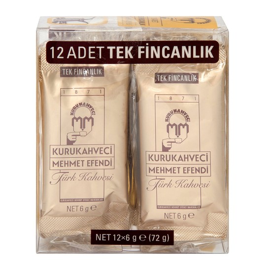 MEHMET EFENDİ TÜRK KAHVESİ 6GR 12Lİ TEK İÇİM MEHMET EFENDİ TÜRK KAHVESİ 6GR 12Lİ TEK İÇİM