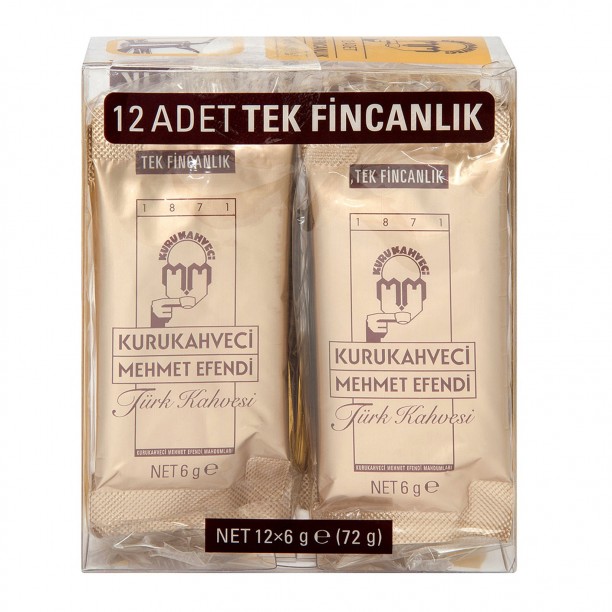 MEHMET EFENDİ TÜRK KAHVESİ 6GR 12Lİ TEK İÇİM MEHMET EFENDİ TÜRK KAHVESİ 6GR 12Lİ TEK İÇİM