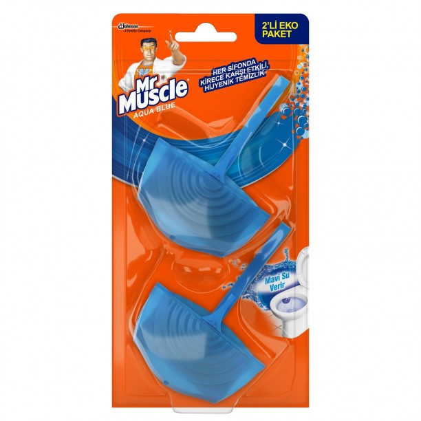 MR.MUSCLE WC KLOZET BLOK 2X36GR AQUA MAVİ MR.MUSCLE WC KLOZET BLOK 2X36GR AQUA MAVİ
