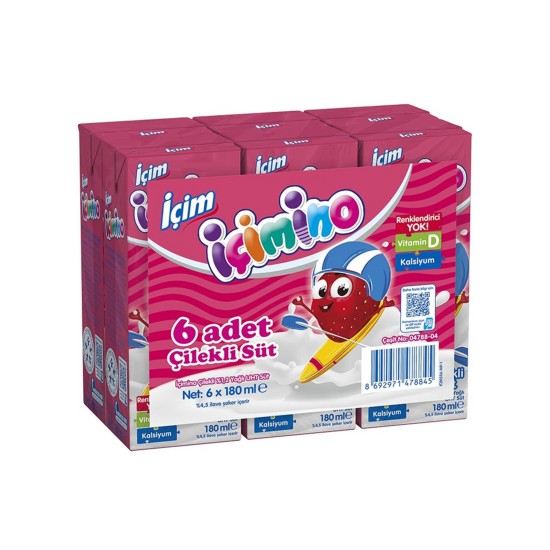 İÇİM İÇİMİNO ÇİLEKLİ SÜT 180ML 24AD İÇİM İÇİMİNO ÇİLEKLİ SÜT 180ML 24AD