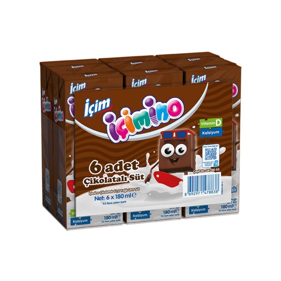 İÇİM İÇİMİNO ÇİKOLATALI SÜT 180ML 24AD İÇİM İÇİMİNO ÇİKOLATALI SÜT 180ML 24AD