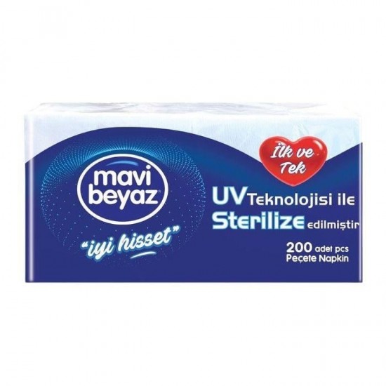 MAVİ BEYAZ PEÇETE 30X30 200LÜ MAVİ BEYAZ PEÇETE 30X30 200LÜ