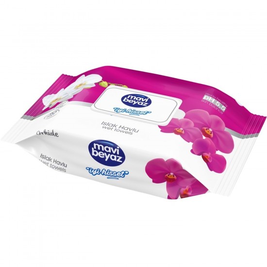 MAVİ BEYAZ ISLAK MENDİL 90LI ORKİDE MAVİ BEYAZ ISLAK MENDİL 90LI ORKİDE